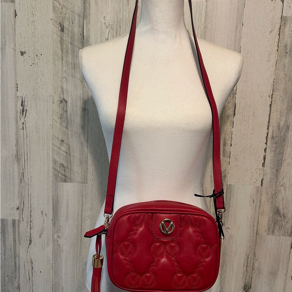 Red Crossbody Bag  Valentino  by Mario Valentino AMEL MONOGRAM LEATHER